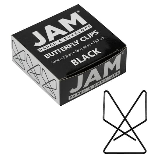 JAM Paper 1.5" Butterfly Clip Paper Clips